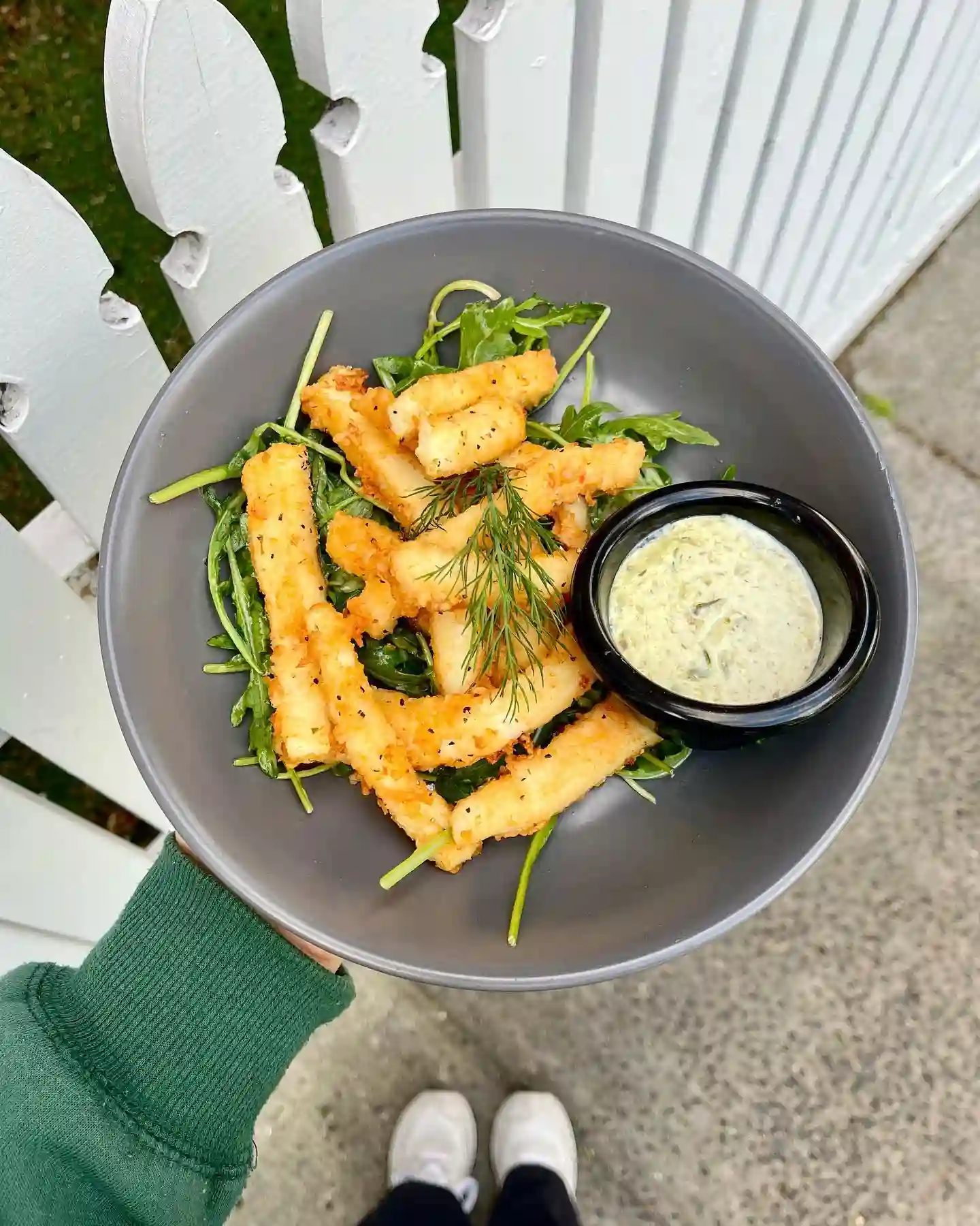 Delicious calamari strips